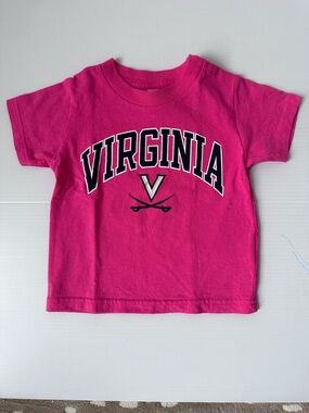 University of Virginia Kids' Pink Graphic Short Sleeve T-Shirt Size 2
